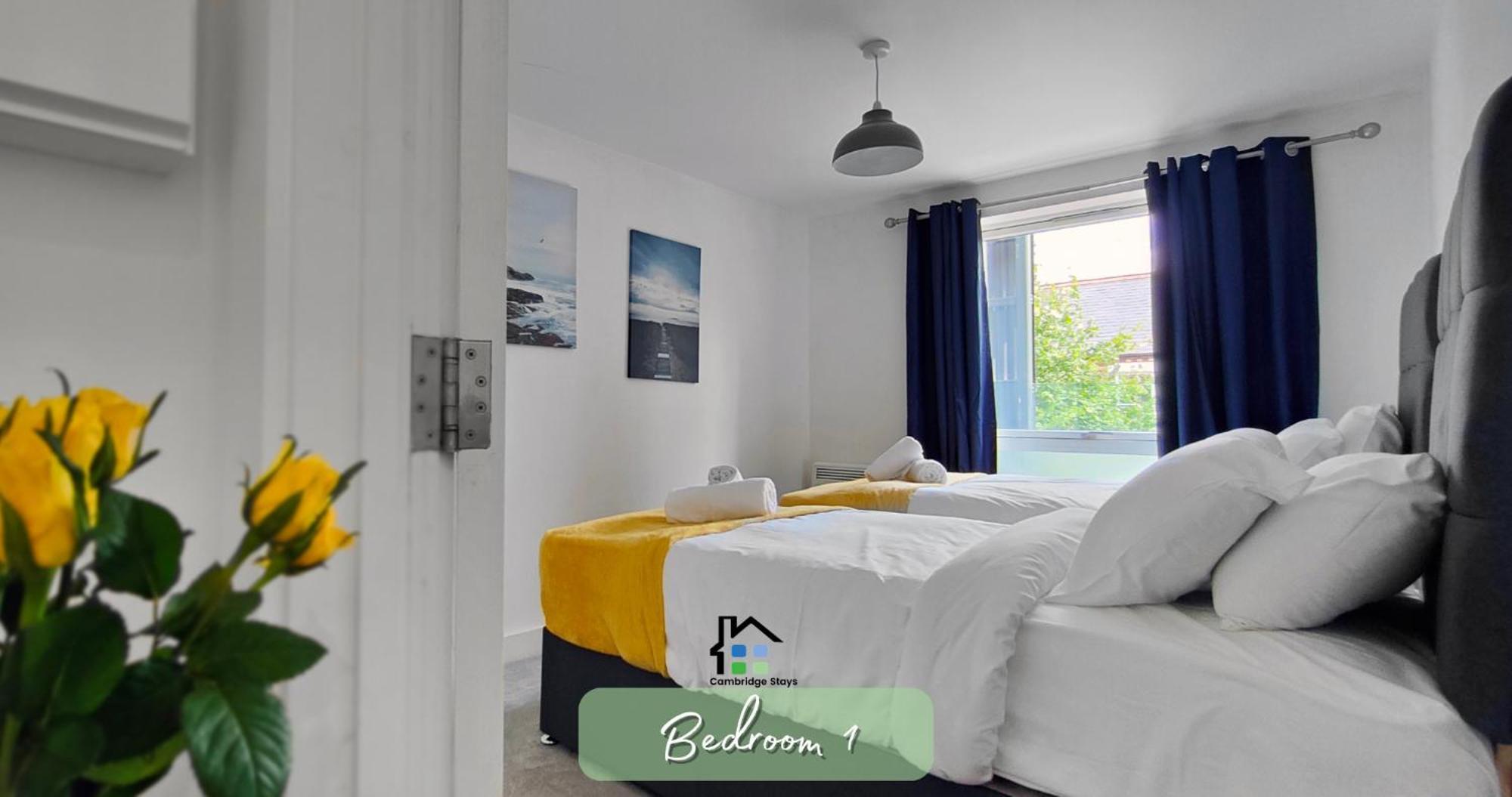 Cambridge Stays Central Apart Hotel 2Br Flats-Easy Walk To City Centre-Parking-Balcony Exterior photo