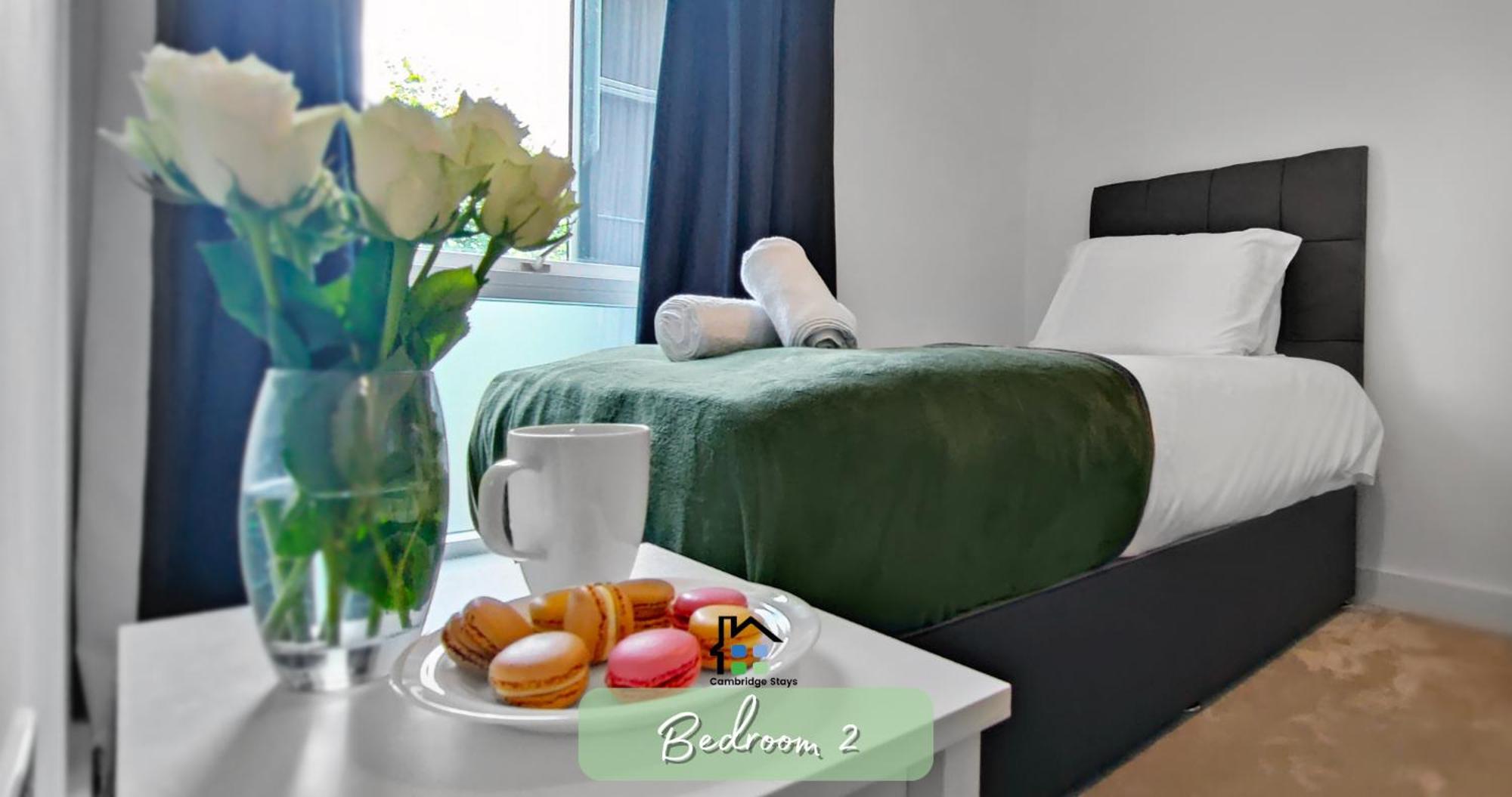Cambridge Stays Central Apart Hotel 2Br Flats-Easy Walk To City Centre-Parking-Balcony Exterior photo