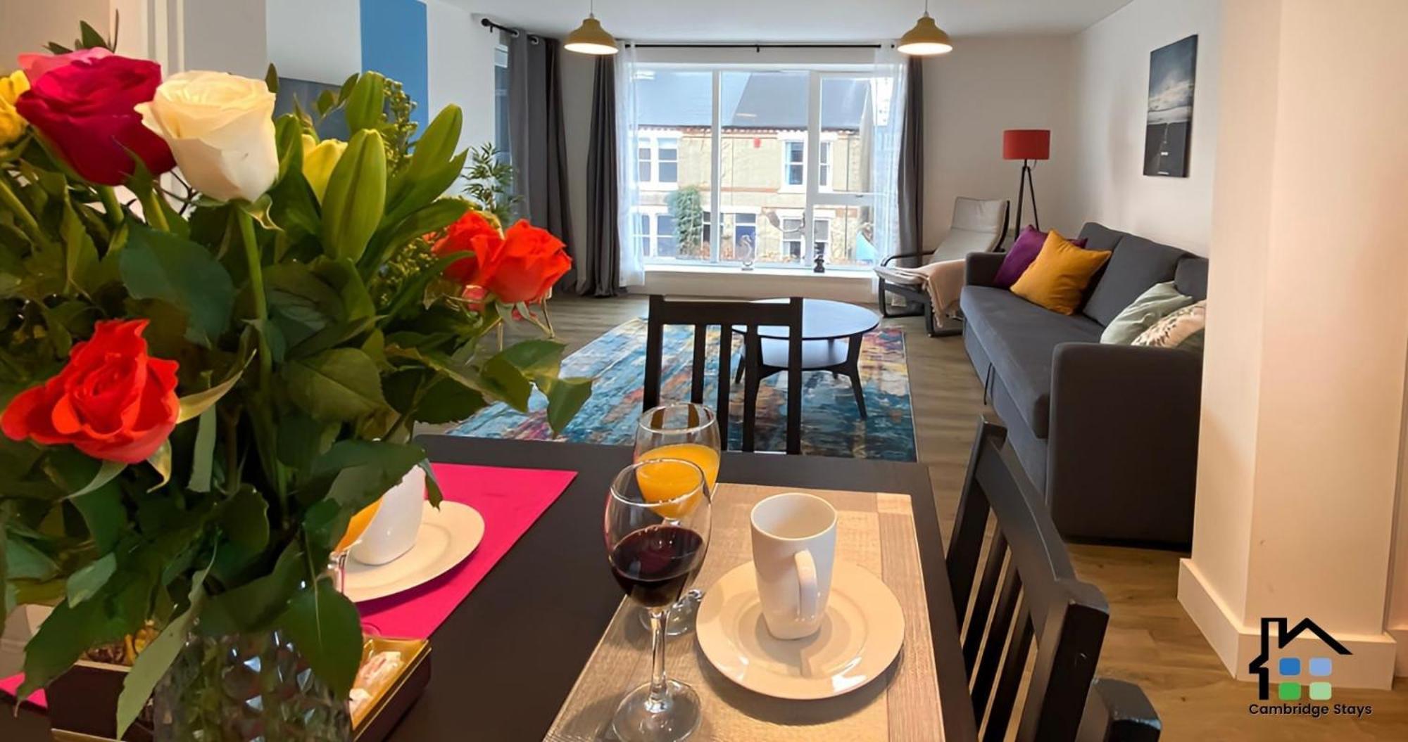 Cambridge Stays Central Apart Hotel 2Br Flats-Easy Walk To City Centre-Parking-Balcony Exterior photo